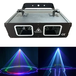 Disco Dual Lens RGB Beam Line Scanner Projector Laser Lamp Dmx512 Suitable for Disco Dj Party Wedding Bar Stage Light