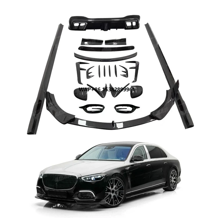 High Quality Dry Carbon Fiber Body Kit for S-class W223 Upgrade MSY Style Body Kit with Front Lip Rear Diffuser Side Skirts