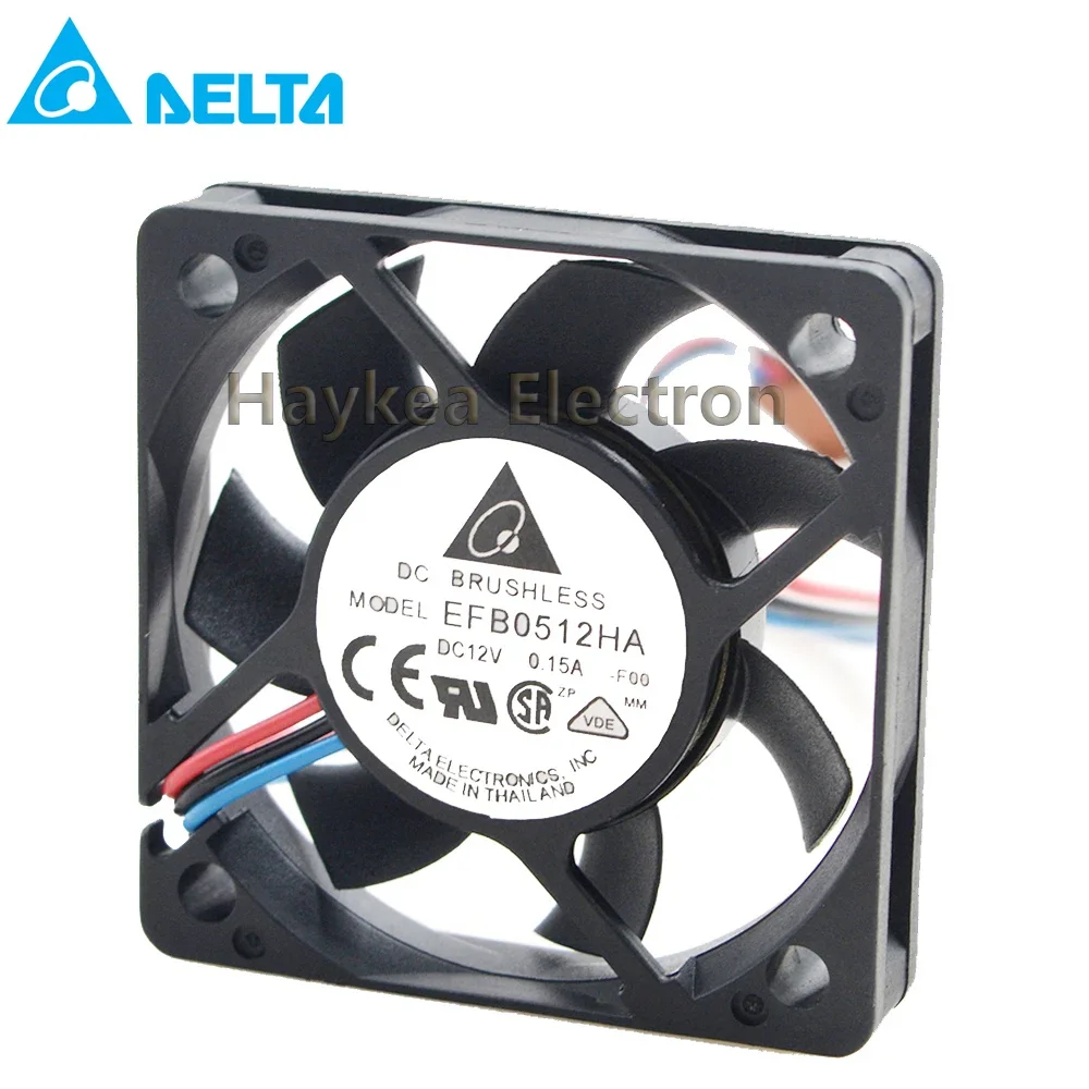 Untuk Delta 5010 50MM 50x50x10MM kipas EFB0512HA untuk pendingin Master dua bantalan bola kipas pendingin DC12V 0.15A dengan 3pin 2pin