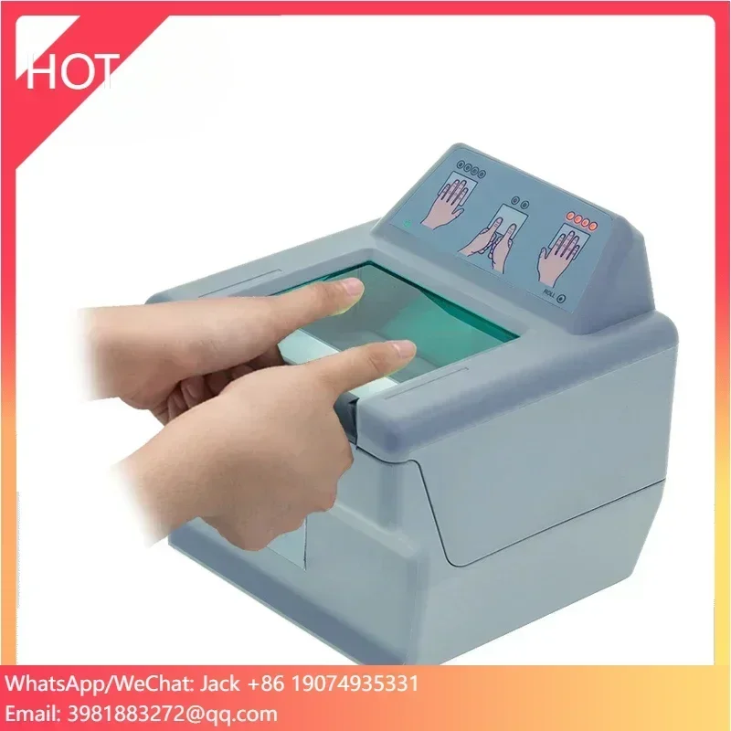 HFSecurity Bio8plus 442 Two Thumb Fingerprint Scanner Live Scan Big Sensor Windows Android Fingerprint Scanner for Government