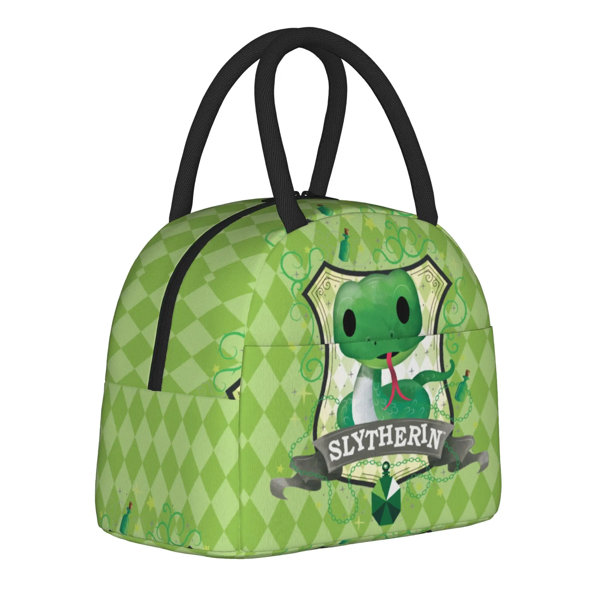 

Potter's Magic School SLYTHERIN Insulated Lunch Bag Leakproof Meal Container Cooler Bag Tote Lunch Box College Men Women