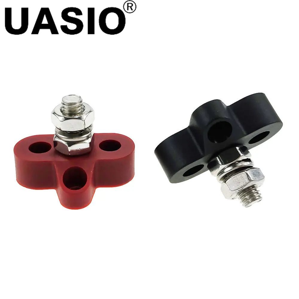 Iztoss Single Heavy-Duty Terminal Studs with Connecting Bus Bar Power  Blocks Link Negative 48V M8 yacht RV accessory