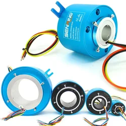 Through Hole Slip Ring 2/6/12/18/24 Channels 2A/5A/10A Current Slipring Hollow Rotate Connector Hole 8-100mm Conductive Rings