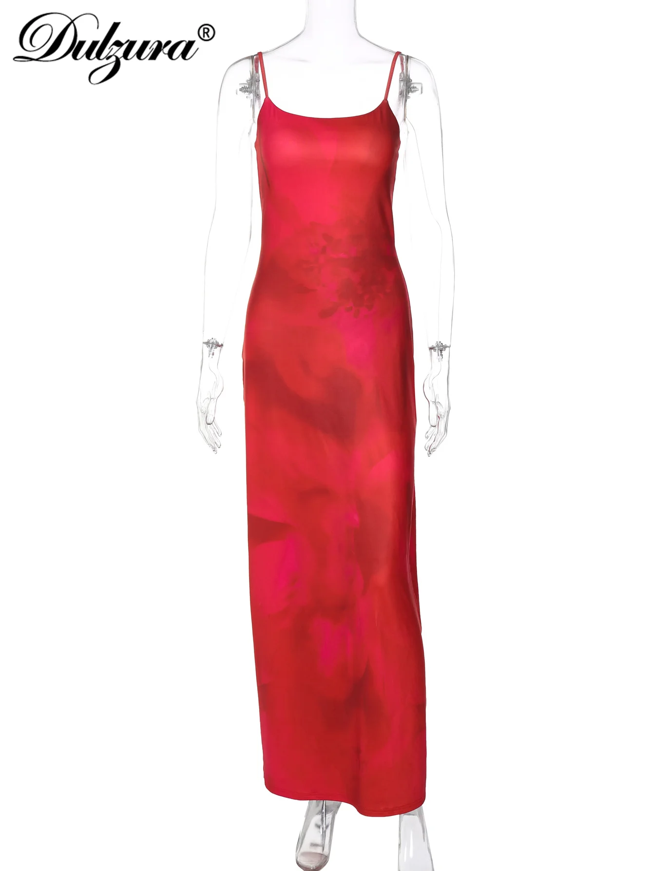 Dulzura بلا أكمام عارية الذراعين Bodycon الدانتيل يصل طباعة كامي ماكسي فستان المرأة مثير أنيق فستان طويل ملابس الحفلات والنوادي ملابس الصيف