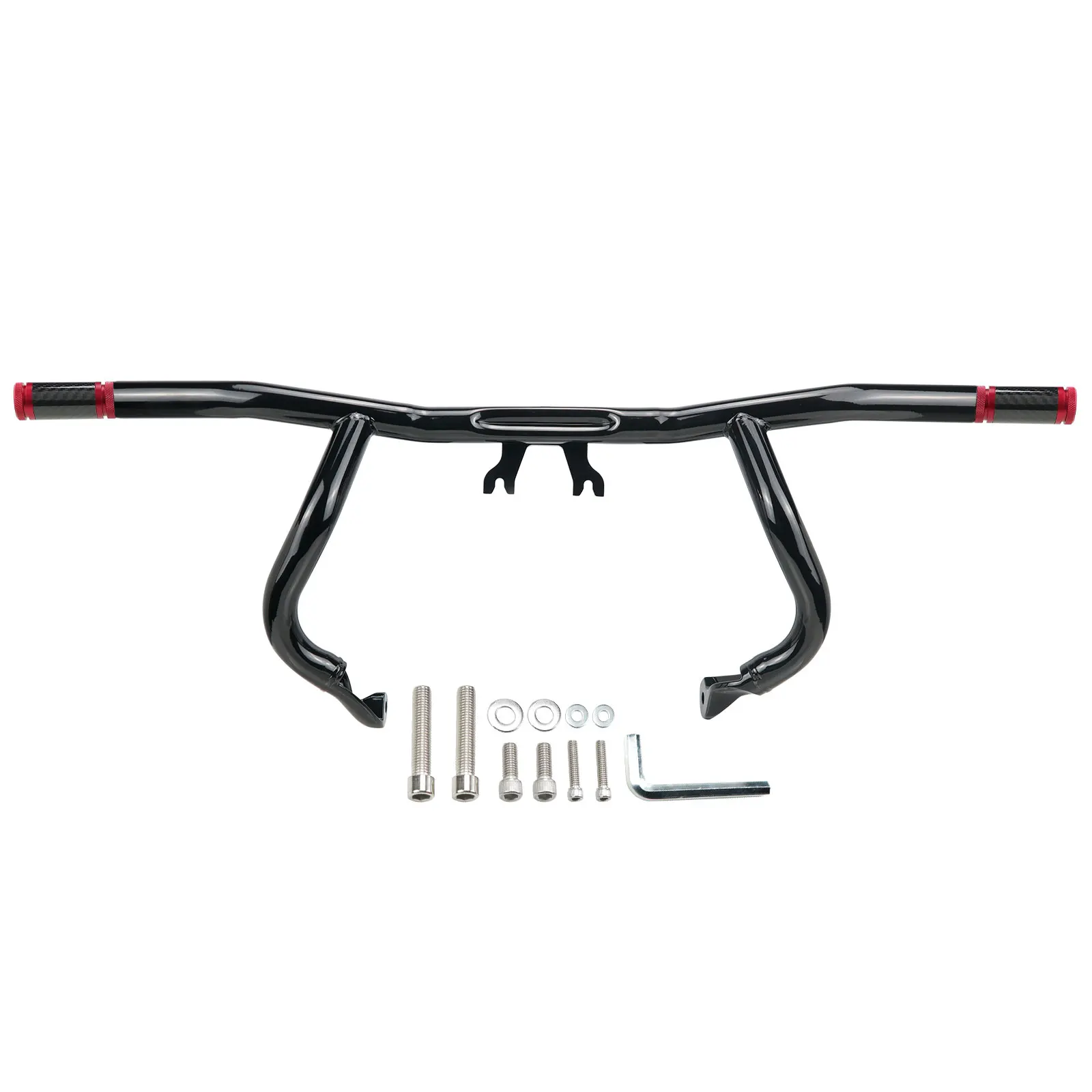 Engine Guard Flat-Out Crash Bar with CNC End Slider for 2014-2025 Harley Touring Street Glide Road Glide Road King Electra Glide