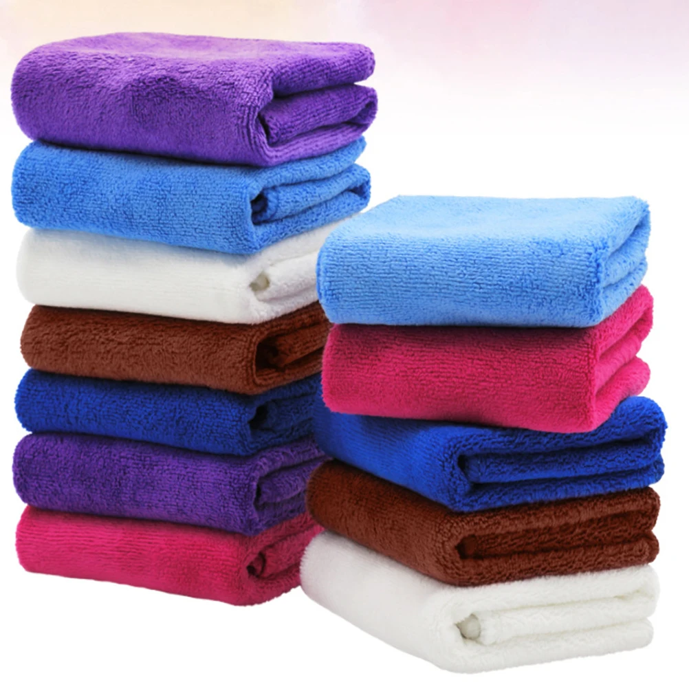 

10pcs Kitchen Towels Microfiber Cleaning Absorbent Water Sponges Durable Dishwasher Glass Furniture Cleaner Tools