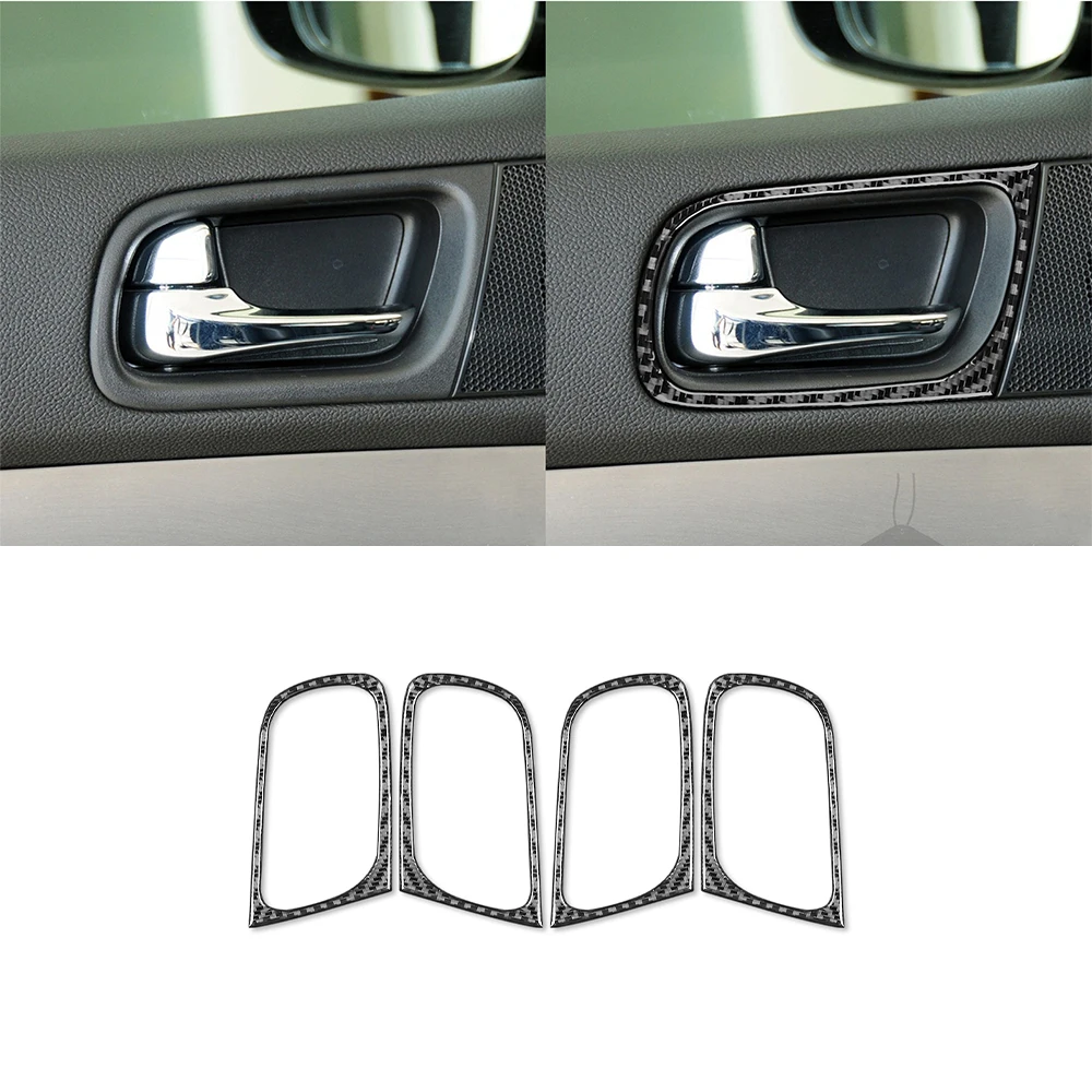 Door Grab Handle Decoration Cover Trim Sticker Decal for G37 2007 2008 2009 2010-2013 Car Interior Accessories Carbon Fiber