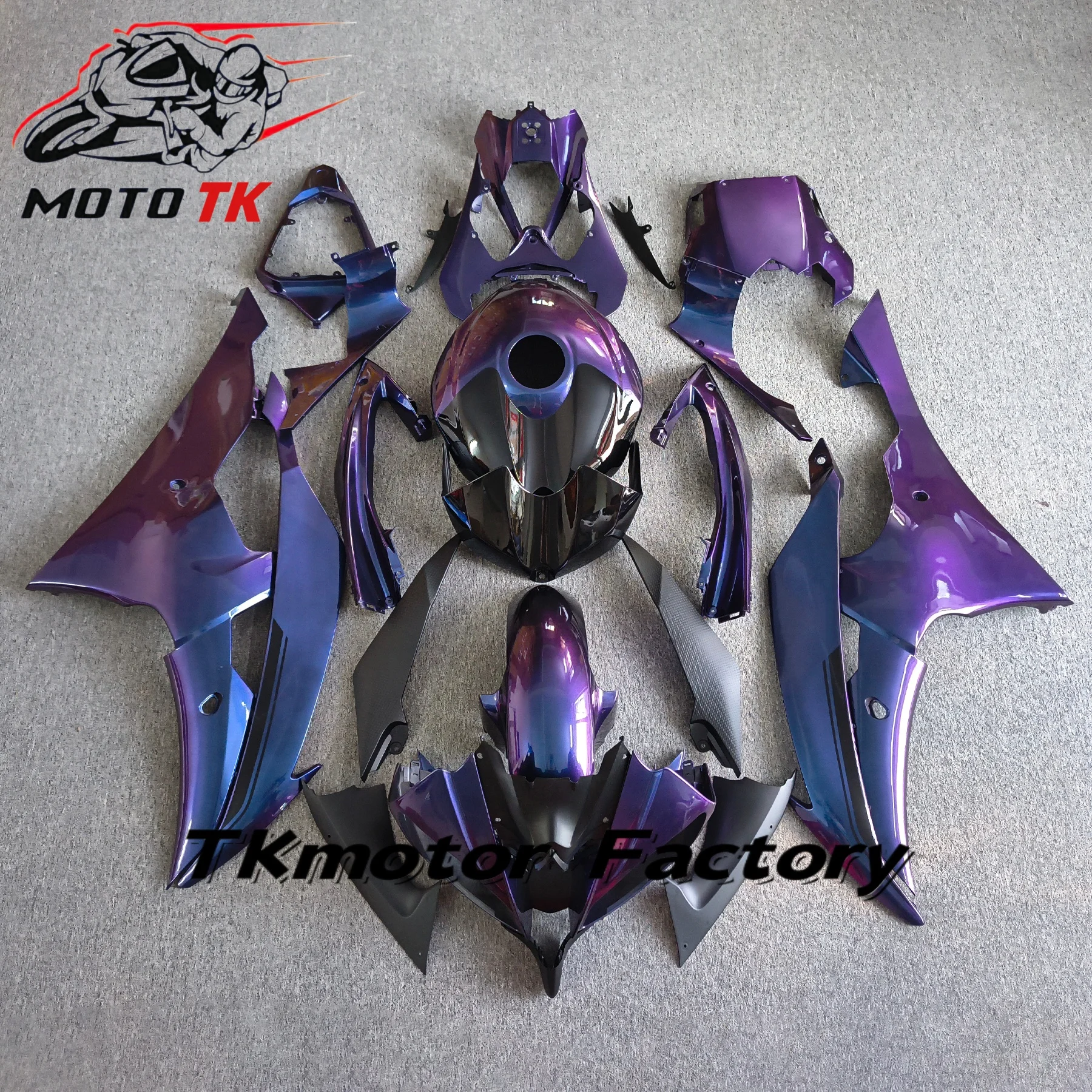 Motorcycle Fairing Kit Fits For YZF-R6 2008 2009 2010 2011 2012 2013 2014 2015 2016 Carbon Fiber Paint ABS Tank Cap