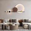현대 디자인 Led 원형 벽 램프 거실 침실 머리맡 장식 현관 복도 통로 계단 디스플레이 4