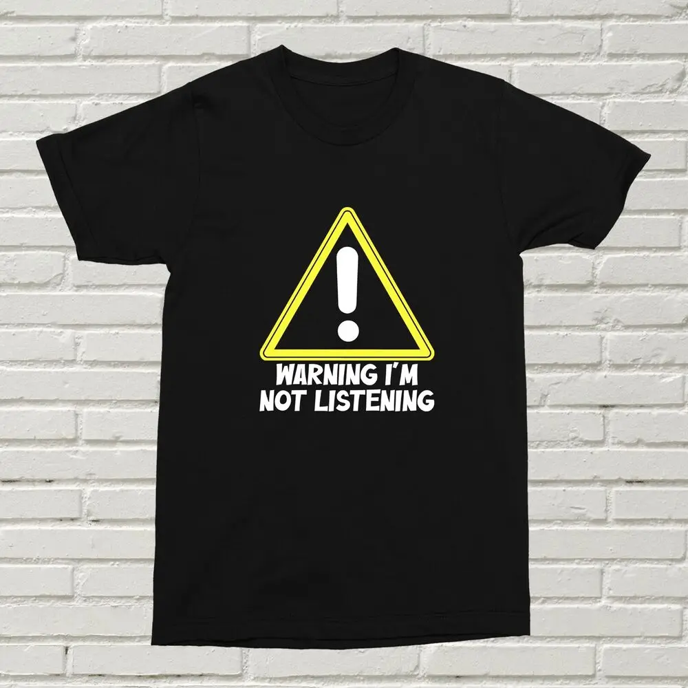 

Футболка с надписью «Not'm Not Listening», смешной подарок на день рождения, Рождество, АЛТ, хлопковые футболки с коротким рукавом для мужчин и женщин