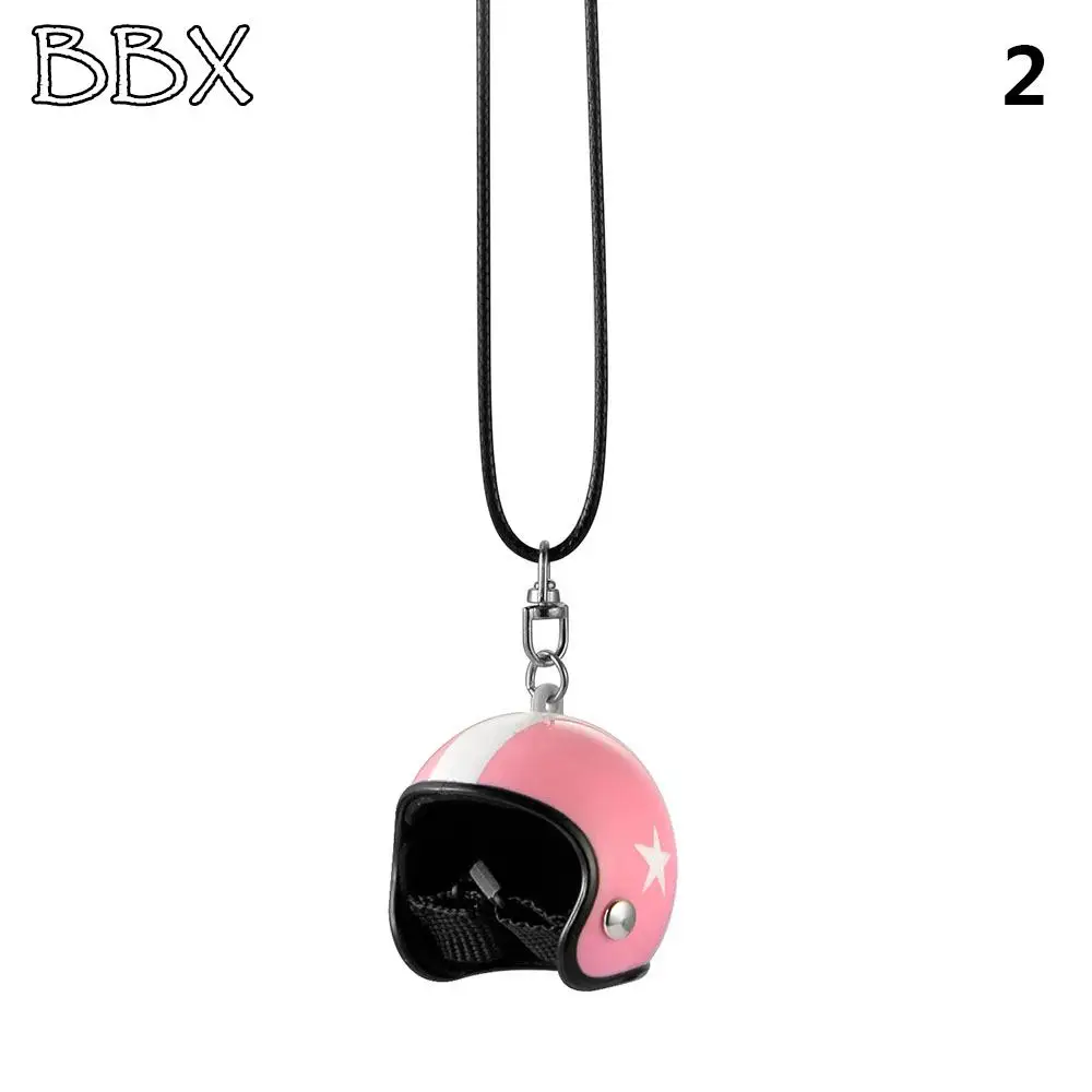 

Decoration Rearview Mirror Pendant Cute Motorcycle Helmets Shape Car Pendant Car Accessories Car-Styling Interior Accessories