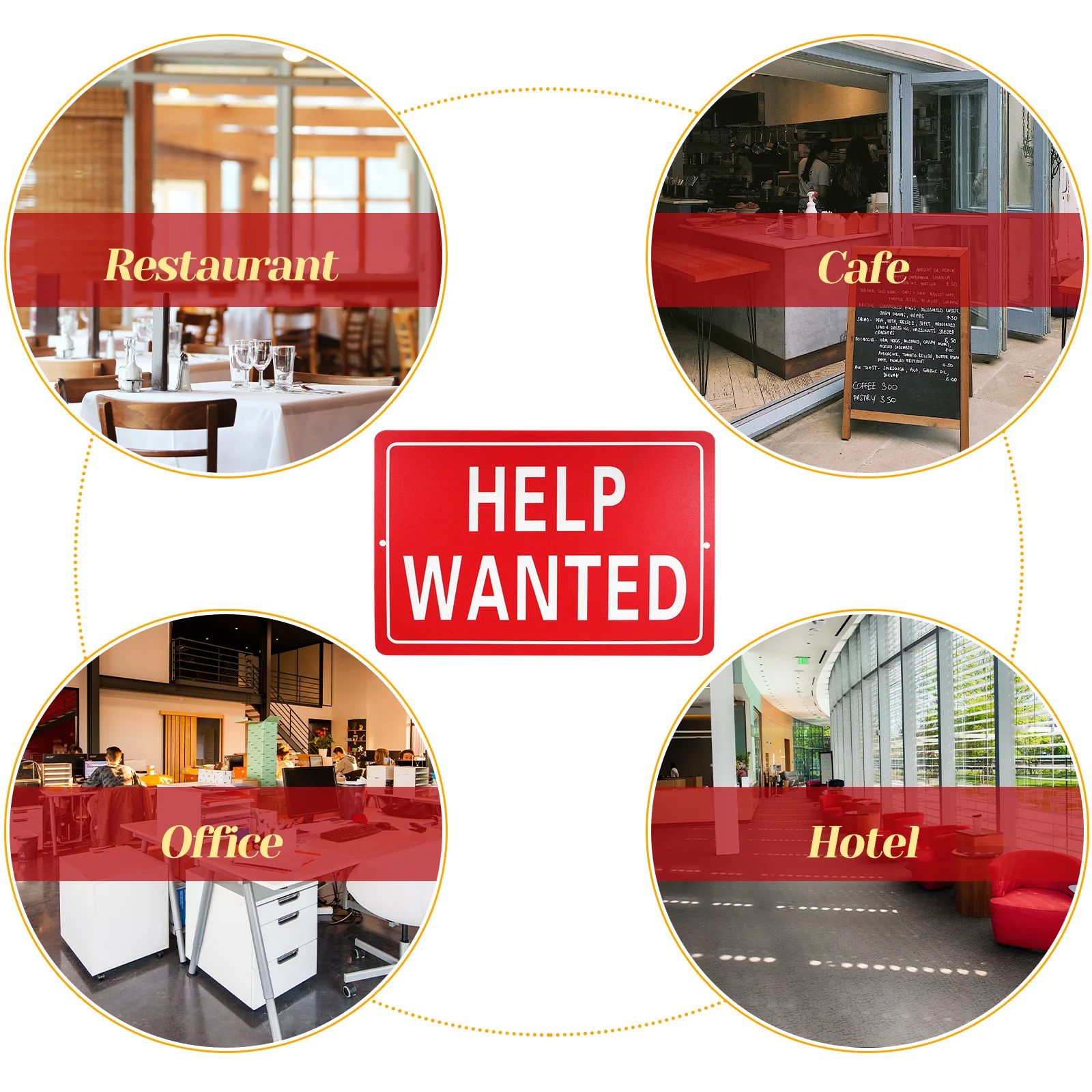 

Recruitment Signage Office Door Signs Plastic Wall Business Signs for Restaurant Hotel Bar Barber Shop