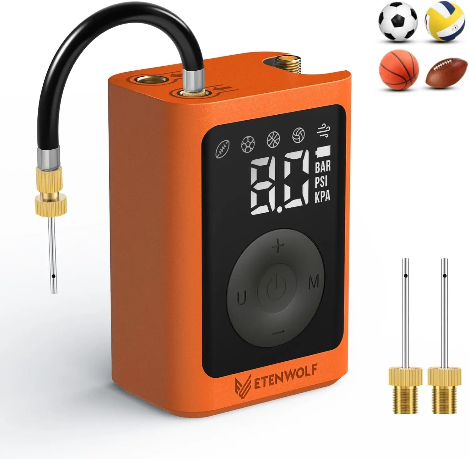 

Электрический шариковый насос с перезаряжаемой батареей, накачкой и дефляцией для всех спортивных мячей, мощностью 3200 мАч