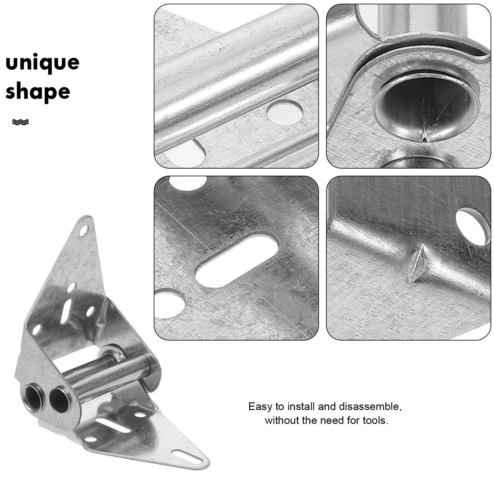 

Heavy-duty Iron Door Hinges Matte Upper Section Replacement Bracket Thickened Garage Door Hardware Hardware Accessories