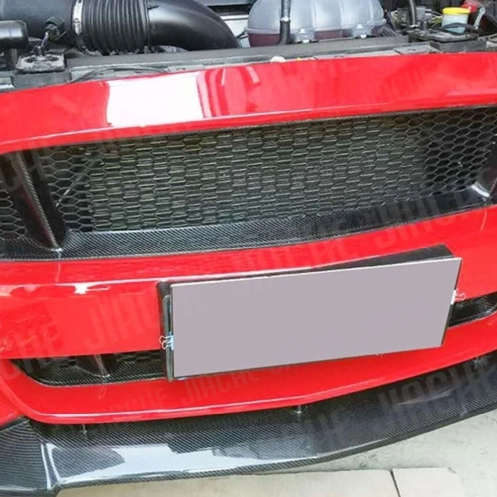 

JIACHE Carbon Fiber FRP Car Front Bumper Mesh Grille Honeycomb Grills Cover For Ford Mustang 2015 2016 2017 Car Styling