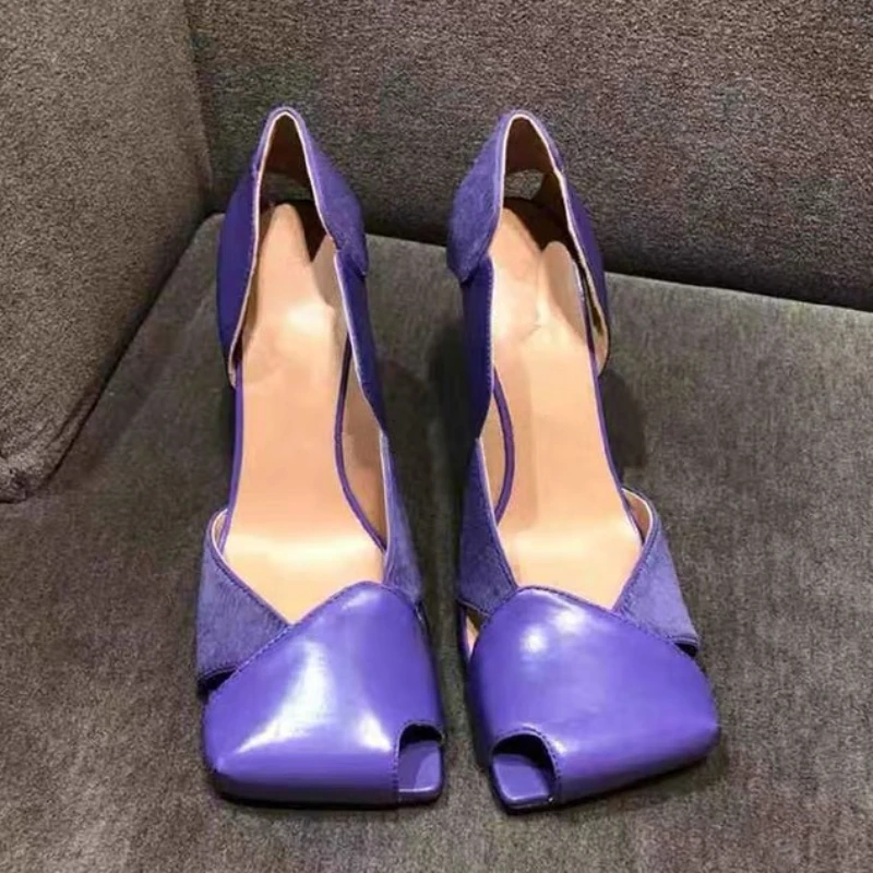 

Retro Designer High Heels Women Sexy Hollow Brand Luxury Sandals Ladies Fashion Elegant Square Toe Pumps Banquet Party Shoes