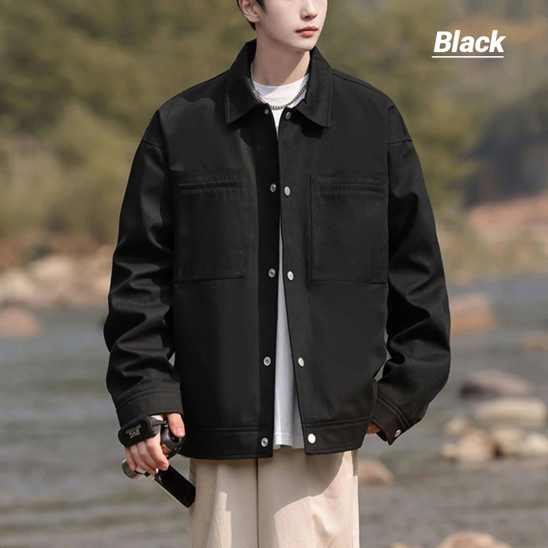 

Новая мужская куртка, модная и повседневная американская ретро-пальто с лацканами, осенне-зимняя рабочая одежда Detroit, мужская одежда