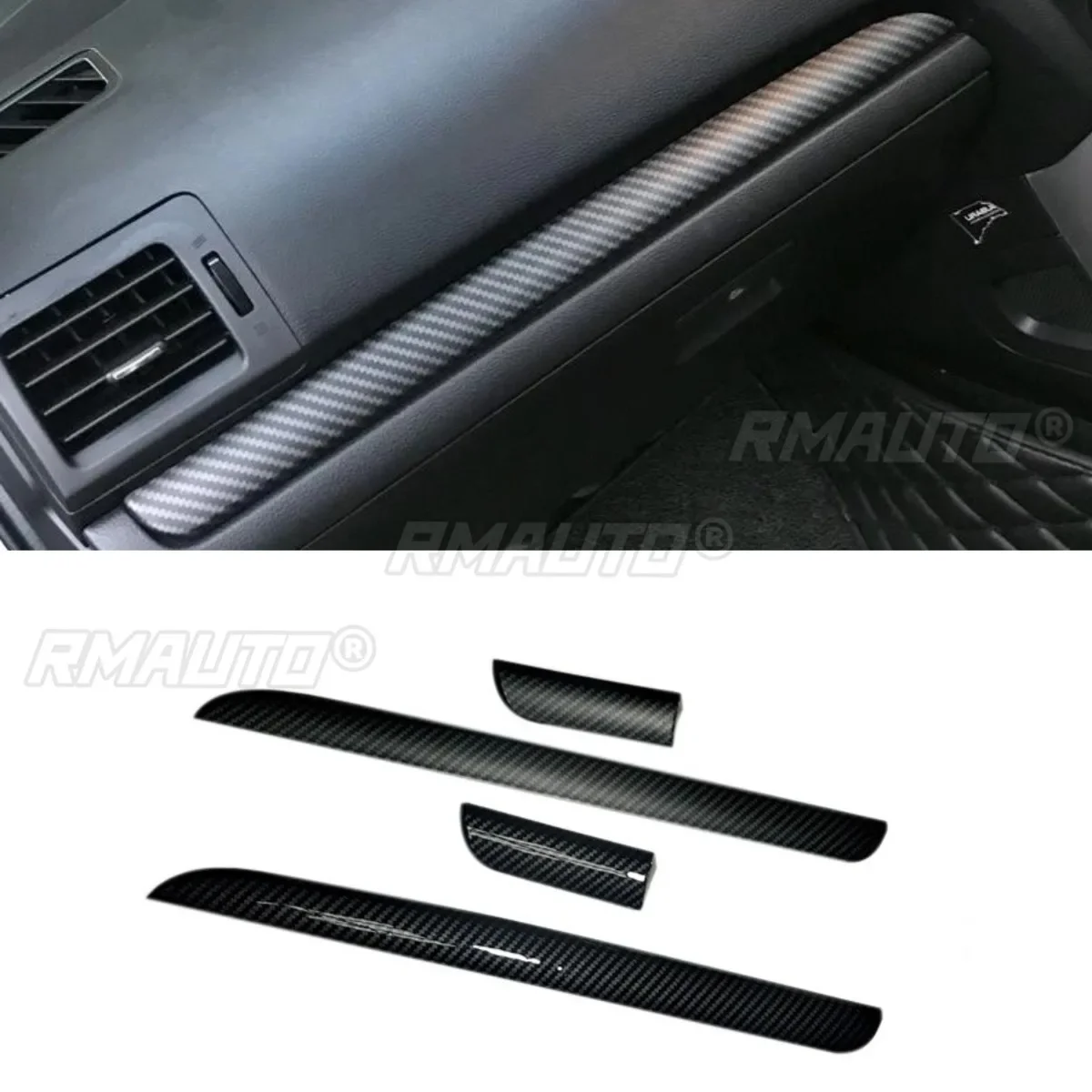 스바루 포레스터 2013-2015 2016-2018 카본 파이버 계기판 센터 콘솔 브라이트니스 스트립 인테리어 장식 스트립