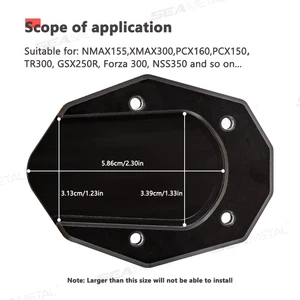 BLALION-Alüminyum Alaşım Motosiklet Kickstand Genişletici, aşağı - Yan Standı Uzatma Ayak Pedi, destek plakası, bisiklet aksesuarı, 6 Büyük satış-de - №6