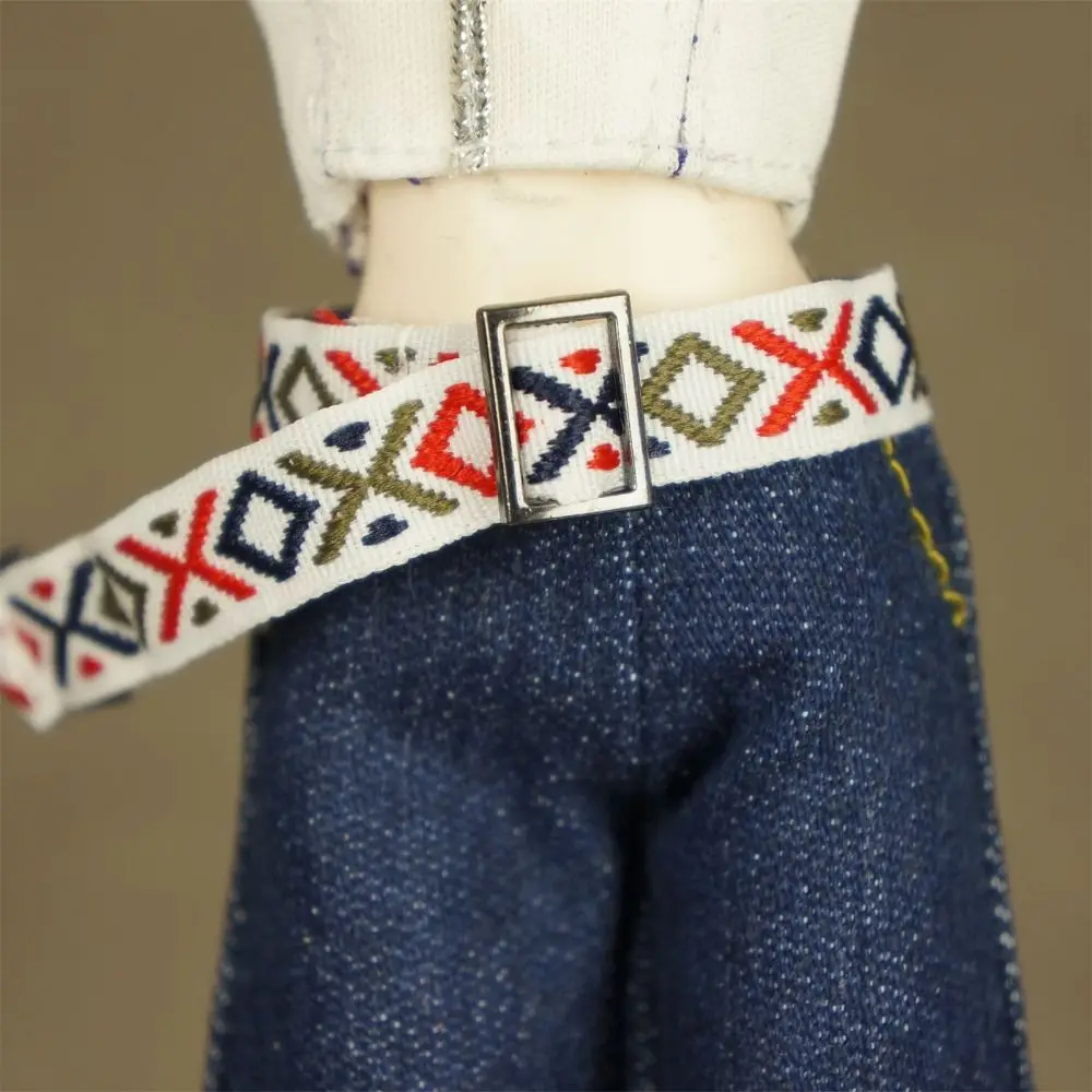 High Quality Super Mini Belt Handmade Long 19cm Width 1cm Clothes Belt Artificial Ethnic Style DIY Accessories for Bjd Dolls