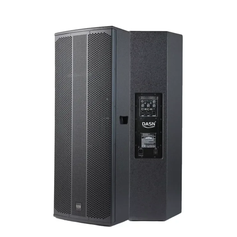H215DE Dual 15 Inch 600W RMS Active Full Range Wood Cabinet Professional Sound System DJ Stage Audio Speakers