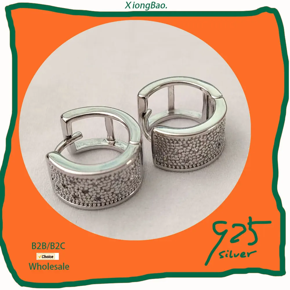 

Jewelry Gift Pendientes Stamp 925 Sterling Silver Earrings Wholesale Micro Inlaid AAA Row CZ Zircon Stud Earrings for Women 2026