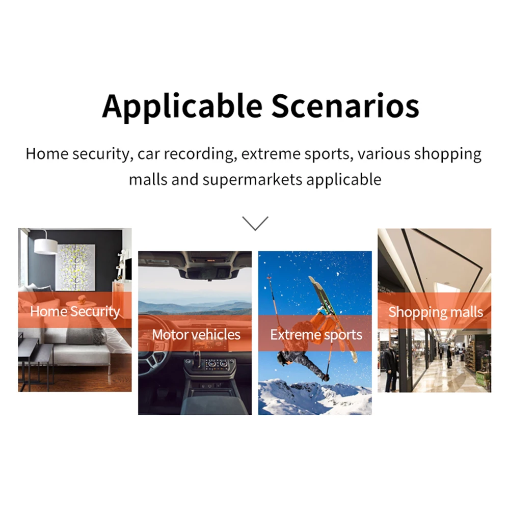 Миниатюрная камера видеонаблюдения, беспроводная камера наблюдения с ночным видением, Wi-Fi, с пассивным ИК датчиком движения, для использования в помещении и на улице