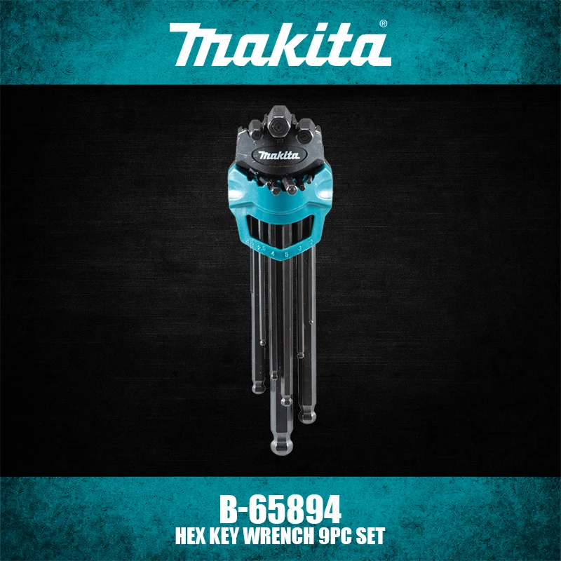 

Makita B-65894 Hex Key Wrench 9PCS Set Power Tool Accessories