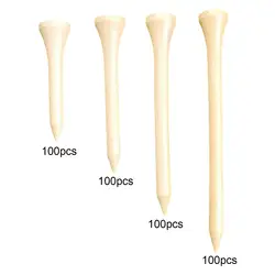 100x Wooden Golf Tees Bulk Improve Golf Distance Precision Wood Golf Tees for