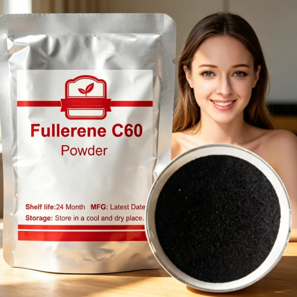 

High quality Fullerene C60 Skincare Ingredients Anti Wrinkle Cosmetics Raw Material