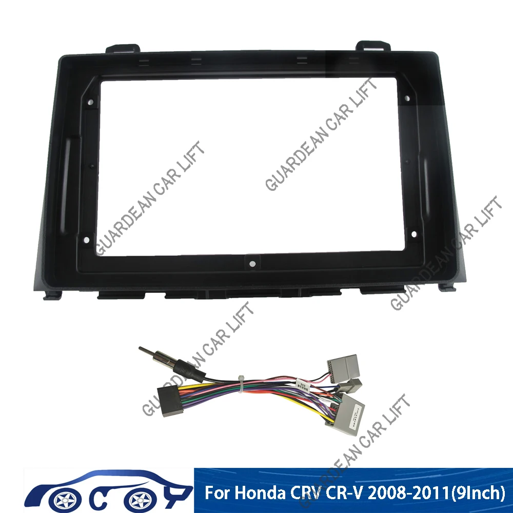 9 Inch Stereo Panel Dashboard Kit Refitting Installation Frame Car Radio Fascias for Honda CRV CR-V 2008-2011