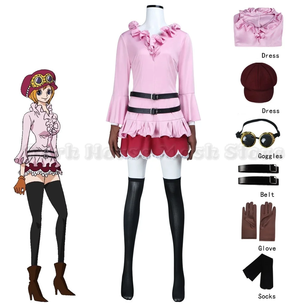 Disfraz de Anime Koala para mujer, Tops de manga larga de color rosa, falda, uniforme, cinturón, traje Sexy y bonito para fiesta de Carnaval y Halloween
