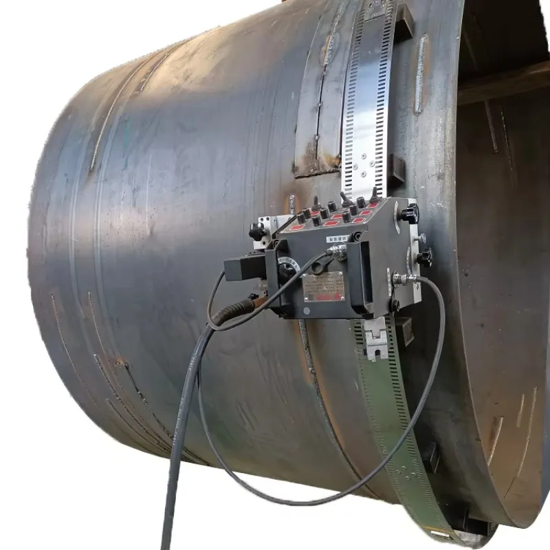 Seam Welding Machine with Flexible Rail Track for Welding and Constructing Pressure Vessel Tanks