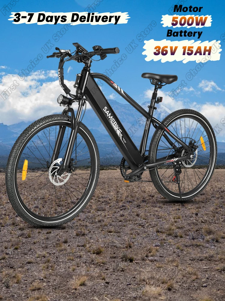 AliExpress SAMEBIKE Samebike RS-A01Men1.0 Adult Mountain Ebike 500W 36V 15Ah Dual Suspension Electric Bicycle 27.5*2.1" Tire Off-Road Electric Bike