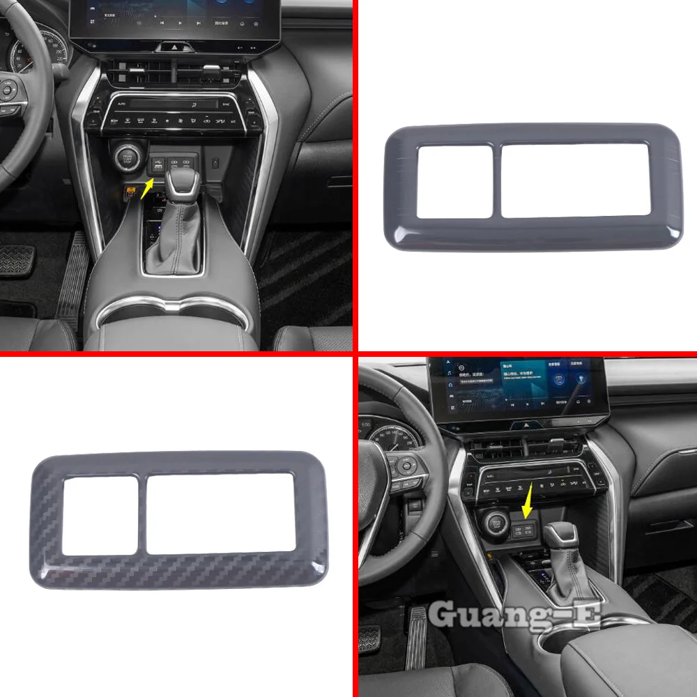 

For Toyota Venza/Harrier 2021 2022 2023 2024 Stainless Steel Center USB Socket Charger Panel Trim Cover Stick Accessories