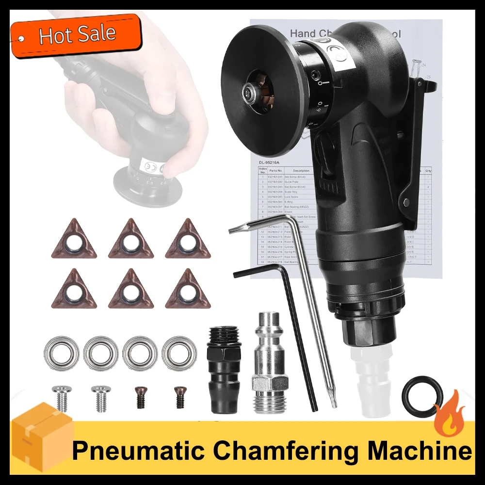 Pneumatic Chamfering Machine Carpenter Chamfering Handheld Grind Tool Metal Wood Acrylic Deburring Beveling Trimming Machine