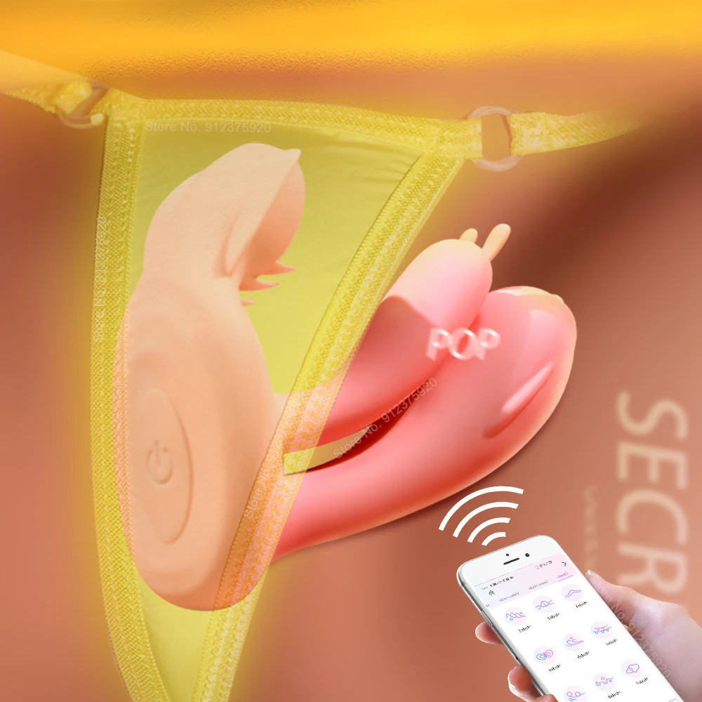 بلوتوث اللاسلكية APP التحكم عن بعد دسار هزاز للنساء البظر تحفيز سراويل ارتداء تهتز الاستمناء الجنس لعب الكبار #5