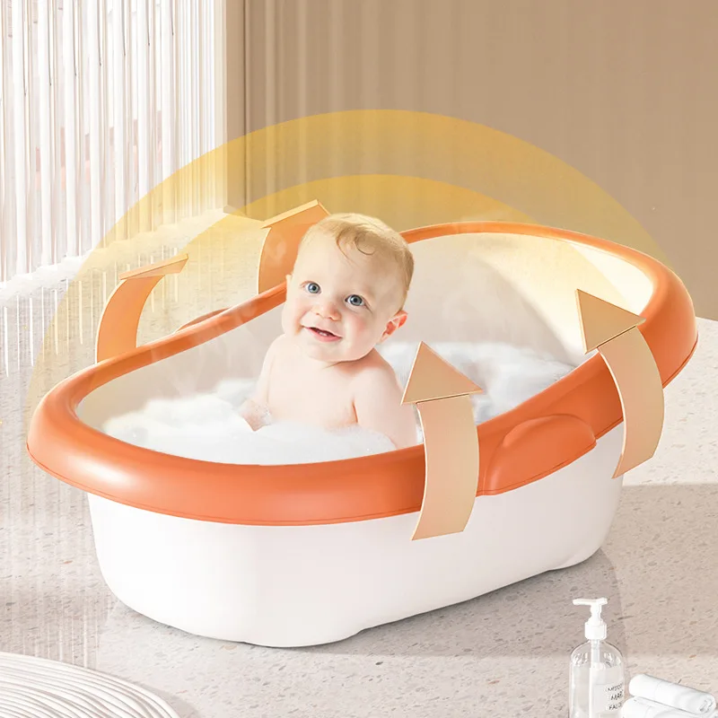 Newborn Baby Bathtub Thickened Plastic Portable Bath Tub for Toddlers Kids Eco-Friendly Transparent Design Big Size