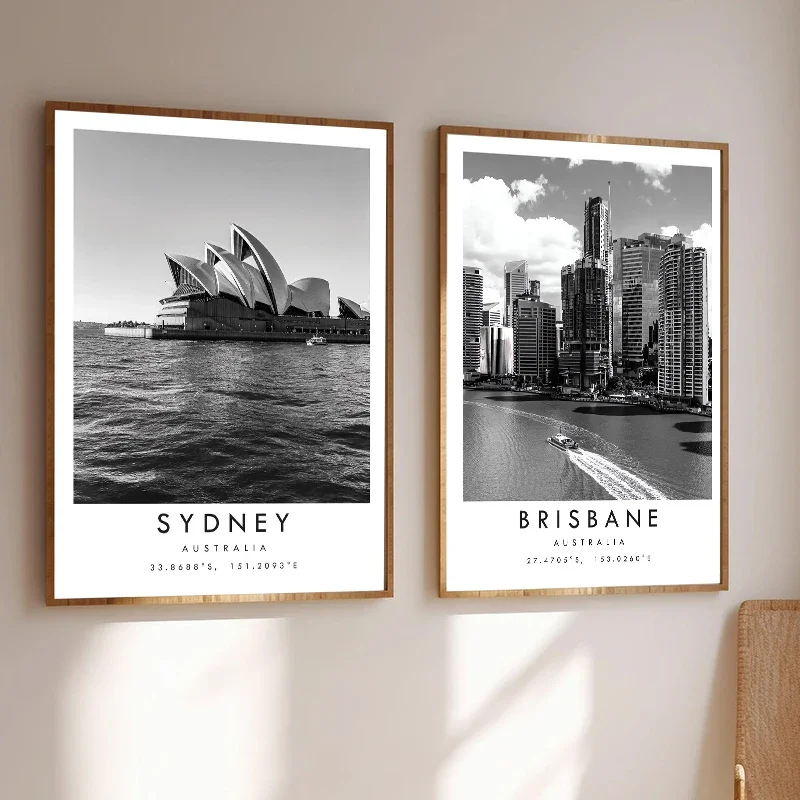 Sydney Opera House Poster Print Minimalist Australia New Zealand Canvas Painting Wall Art for Living Room Home Decor Cuadros