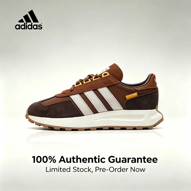 Adidas Originals Retropy Sneakers Comfortable, Versatile, and Durable Low-Top Running Shoes Unisex Brown JQ0006