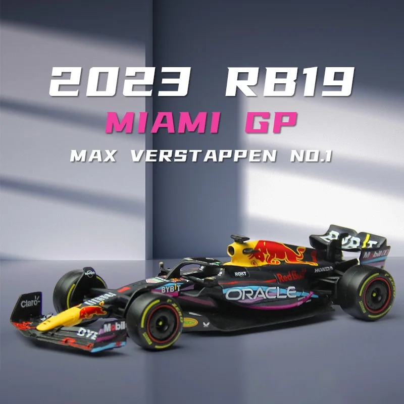 Bburago 1:43 2023 F1 Red Bull RB19 Miami GP #1 Max Verstappen #16 Leclerc Ferrari SF21 SF1000 Mcl36 W13 W12 W10 C42 Racing Car