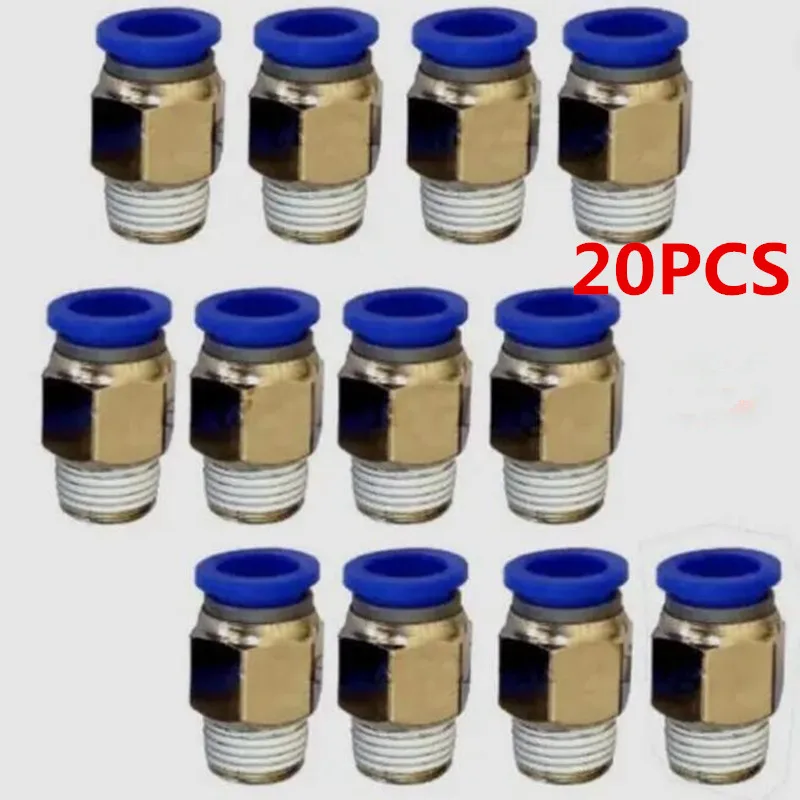 

20PC Tyre Tire Dismantling Changer Machine Parts 1/8 1/4 3/8 Air Valve Tube Connector Fitting 8/10/12/14mm