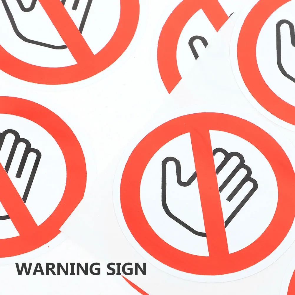 

5 Sheets Do Not Touch Warning Sign Sticker Safety Label Adhesive Decal for Warehouse Equipment Machine Caution Danger