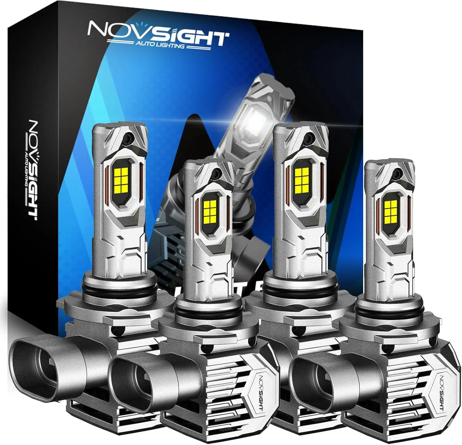 

9005 9006 LED Fog Light Bulbs, 100000 Lumens Cool White, 800% Brighter, Plug and Play, Pack of 4