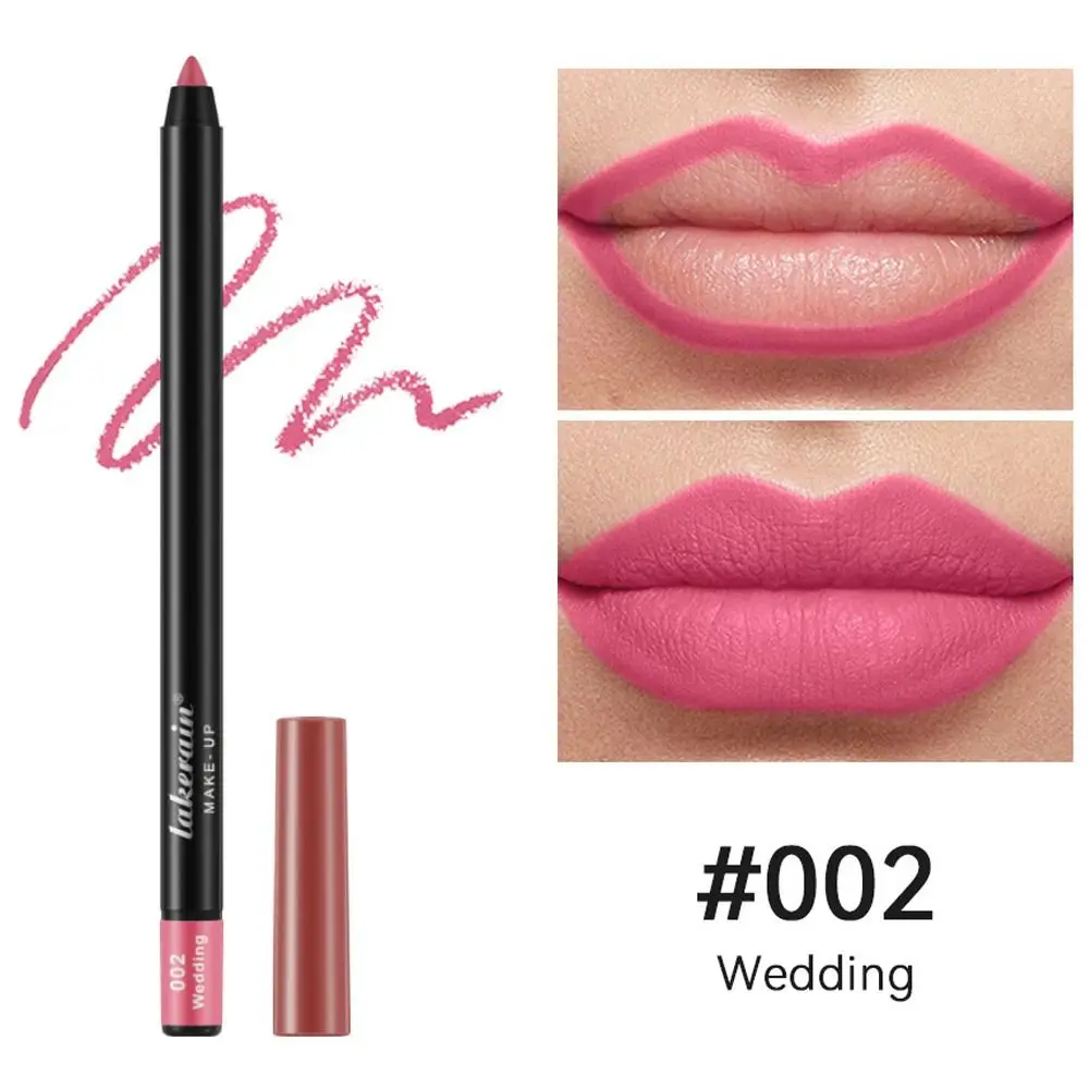 Matte Lipliner Potlood Nude Waterdichte Non-Stick Cup Fluwelen Lip Voering Pen Zijdeachtige Langdurige Lipgloss Make-Up