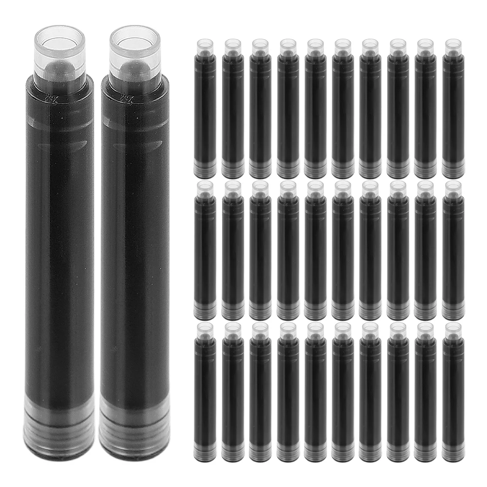 50 Pcs Pen Ink Fountain Accessory Pens Refill Refills for Black Multi-use Capsule