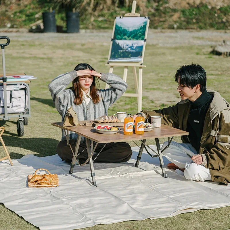 Ultralight Foldable Lifting Table Picnic Small Square Folding Tables Portable Outdoor Entertainment Coffee Table