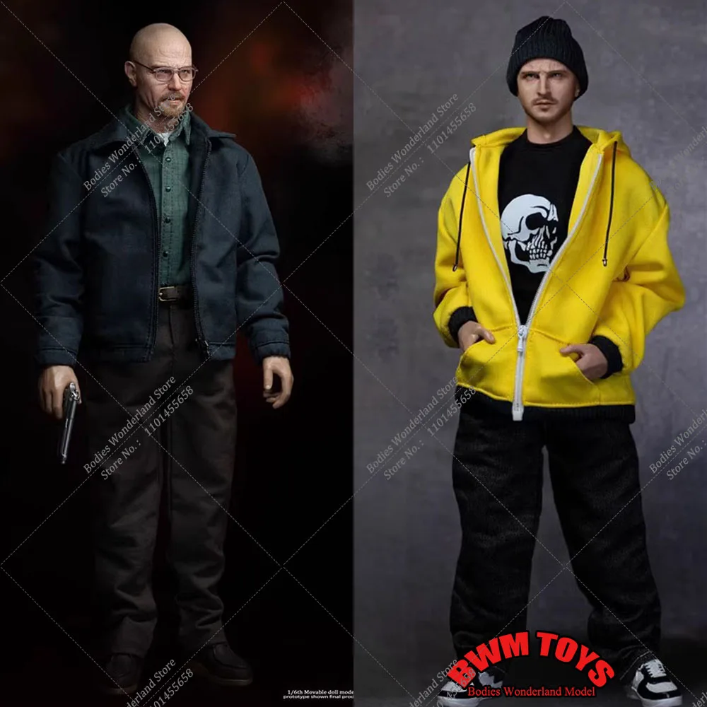 

ZGJKTOYS JK-003/JK-004 Коллекционная фигурка «Во все тяжкие» в масштабе 1/6, старый белый Брайан Кранстон Аарон Пола, 12 дюймов, фигурка мужского солдата