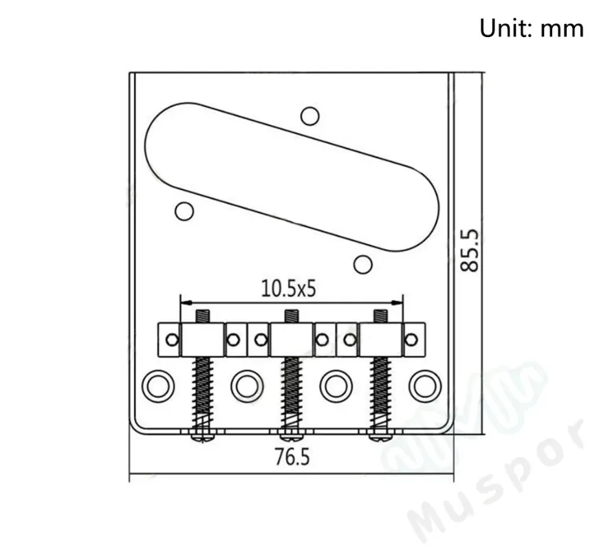 3 tl Sattel Aschenbecher Sattel brücke mit Schrauben für Telecaster Tele E-Gitarre