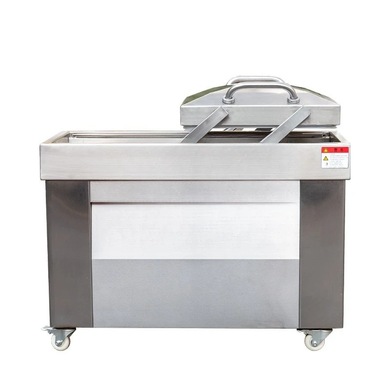 Vertical double-chamber vacuum packaging machine, vacuum sealing machine,  pumping machine, food packaging machine